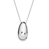 Ryuji Smiley Silver Double-Faces Black Onyx Necklace
